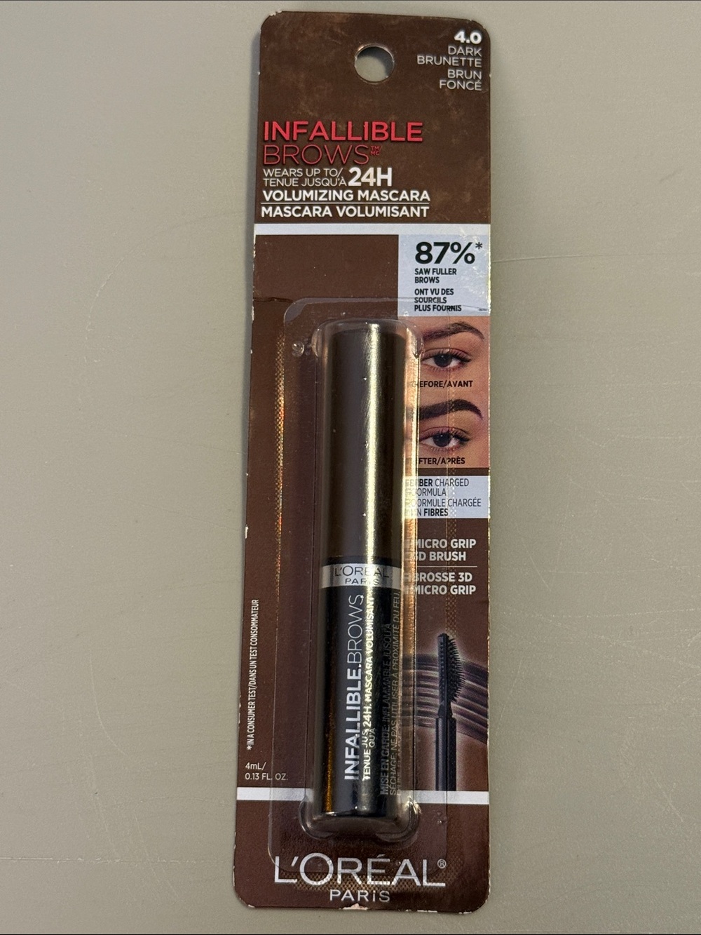 L’Oreal Infallible Brows Volumizing Brow Mascara in Dark Brunette